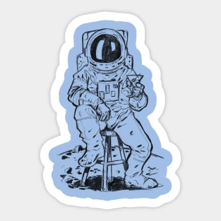 Martini Astronaut sketch Sticker